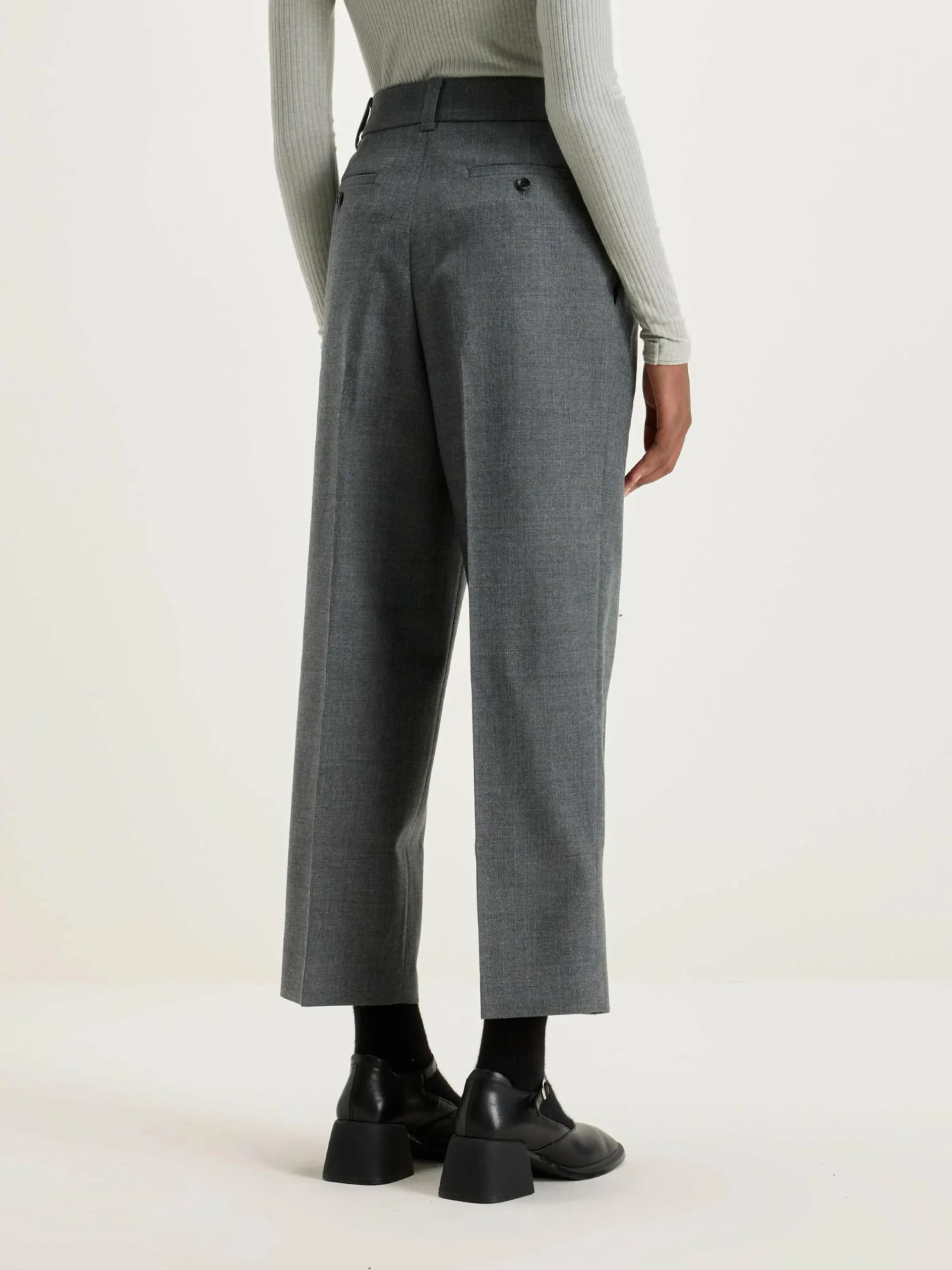 NICHOLSON & NICHOLSON Port Rechte Broek Van Wol