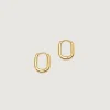 TEN Oblong Gold Oorbellen