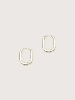 TEN Oblong Silver Oorbellen